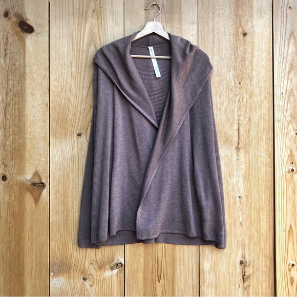Lululemon Sundown Hoodie Brown Sweater Cardigan Sz 8 - Picture 2 of 5